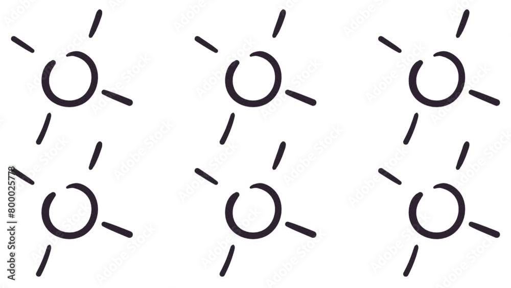 There are several fans or spinners with stick-shaped blades on the screen. They spin quickly, as if under the influence of winds. There are several fans or spinners with stick-shaped blades on the screen. They spin quickly, as if under the influence of winds.