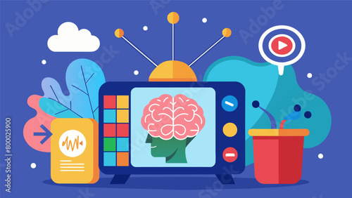 A TV commercial showcases a neurodivergent model representing a major brands commitment to inclusive advertising.. Vector illustration