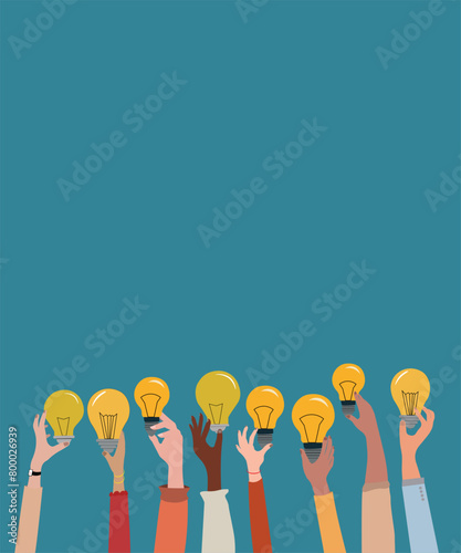Light Bulb Icons Promoting Equality Diversity And Inclusion