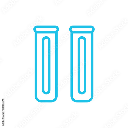 Test tube icon on white background. Vector illustration in trendy flat style