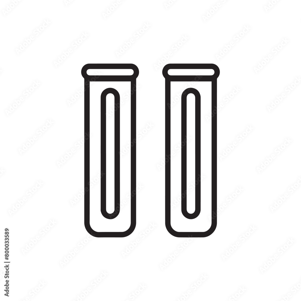 Test tube icon. Black Test tube icon on white background. Vector illustration Test tube icon. Black Test tube icon on white background. Vector illustration