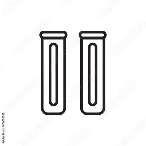 Test tube icon. Black Test tube icon on white background. Vector illustration