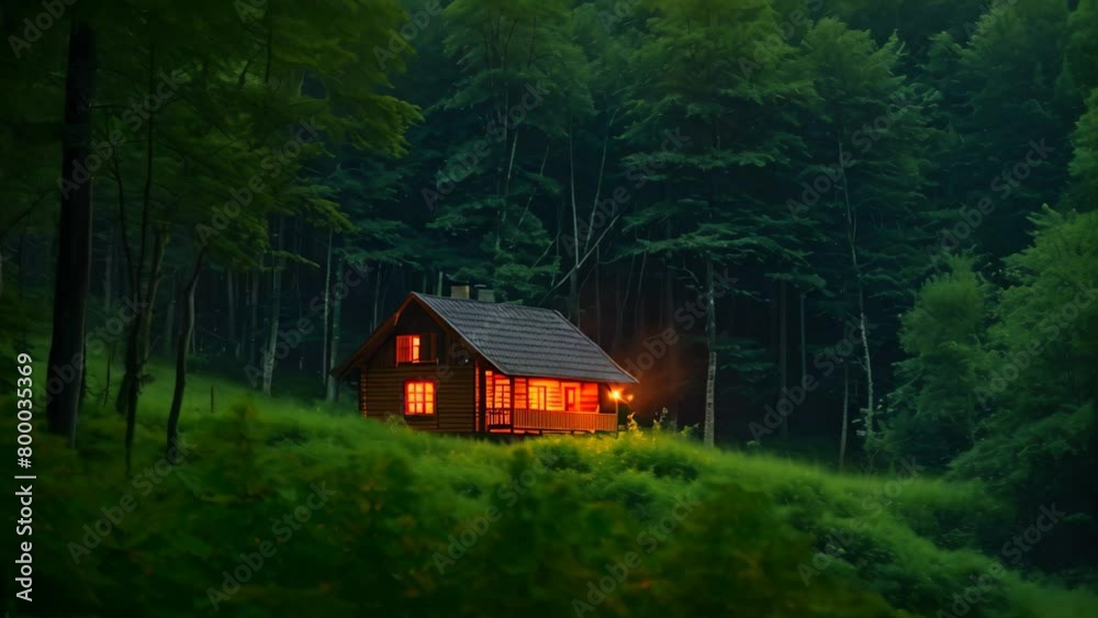 A small, rustic cabin nestled in the middle of a dense forest, offering a peaceful retreat from the hustle and bustle, A cozy cabin in a lush green forest A small, rustic cabin nestled in the middle of a dense forest, offering a peaceful retreat from the hustle and bustle, A cozy cabin in a lush green forest