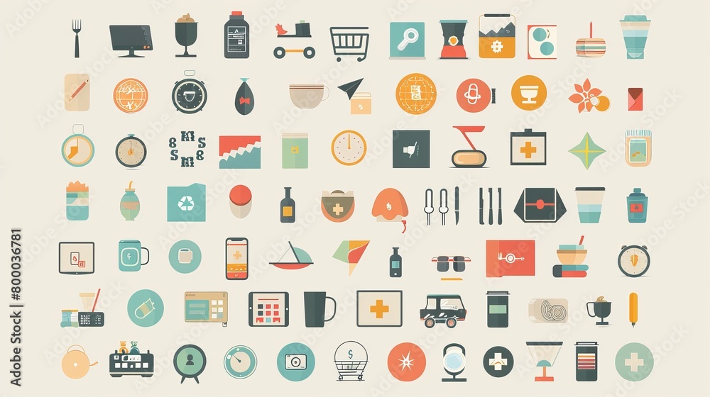 Back to school themed icon set Back to school themed icon set