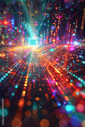Abstract background featuring bright lights and blurs creating a dynamic and vibrant visual experience