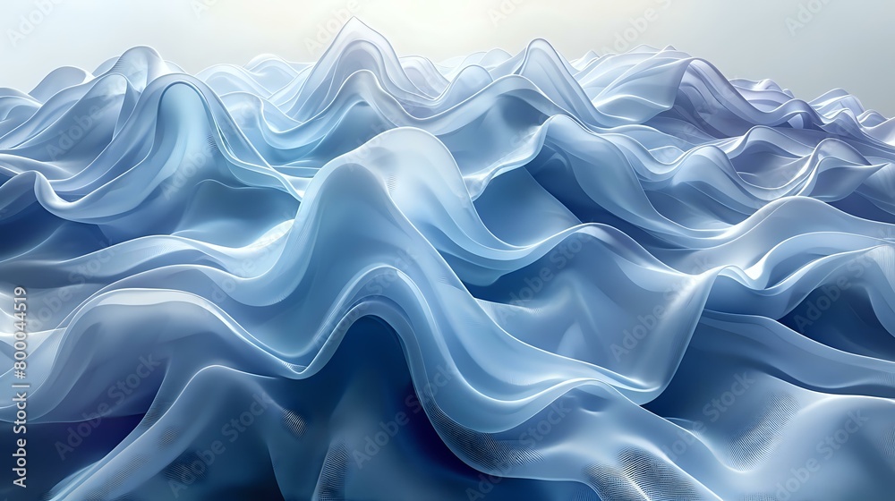 Tranquil Flow: Abstract Blue Design with Serene Waves and Digital Elements Tranquil Flow: Abstract Blue Design with Serene Waves and Digital Elements