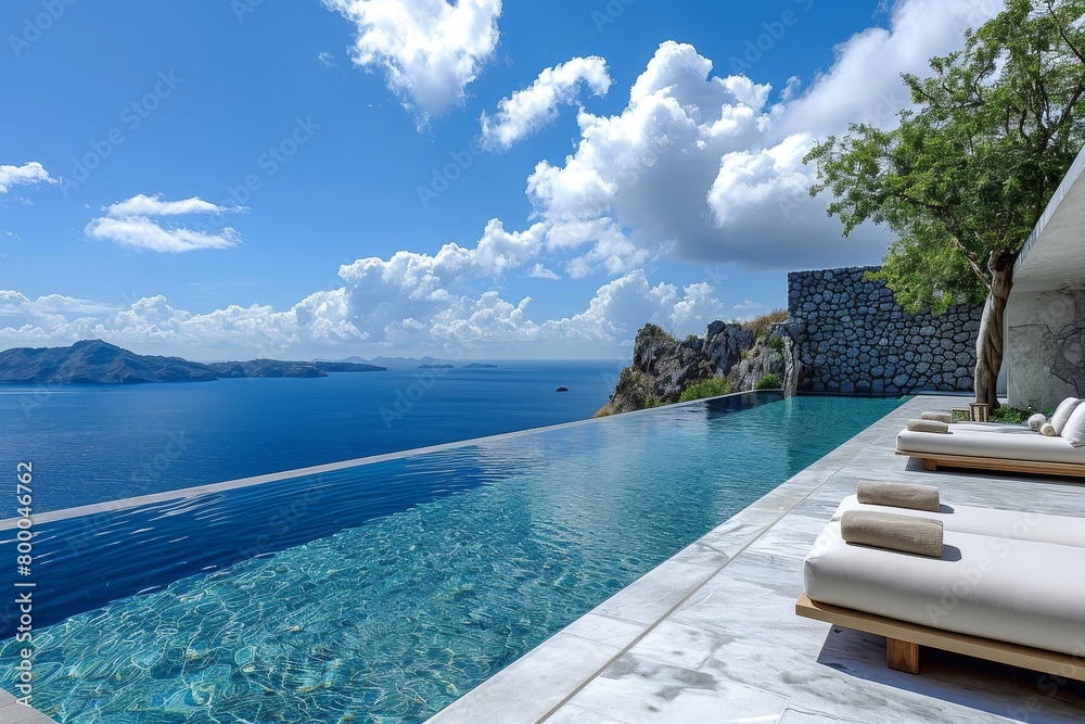 Fototapeta premium Serene Velvet Infinity Pool