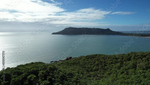 Aerial footage of Haliday Bay Queensland Australia photo