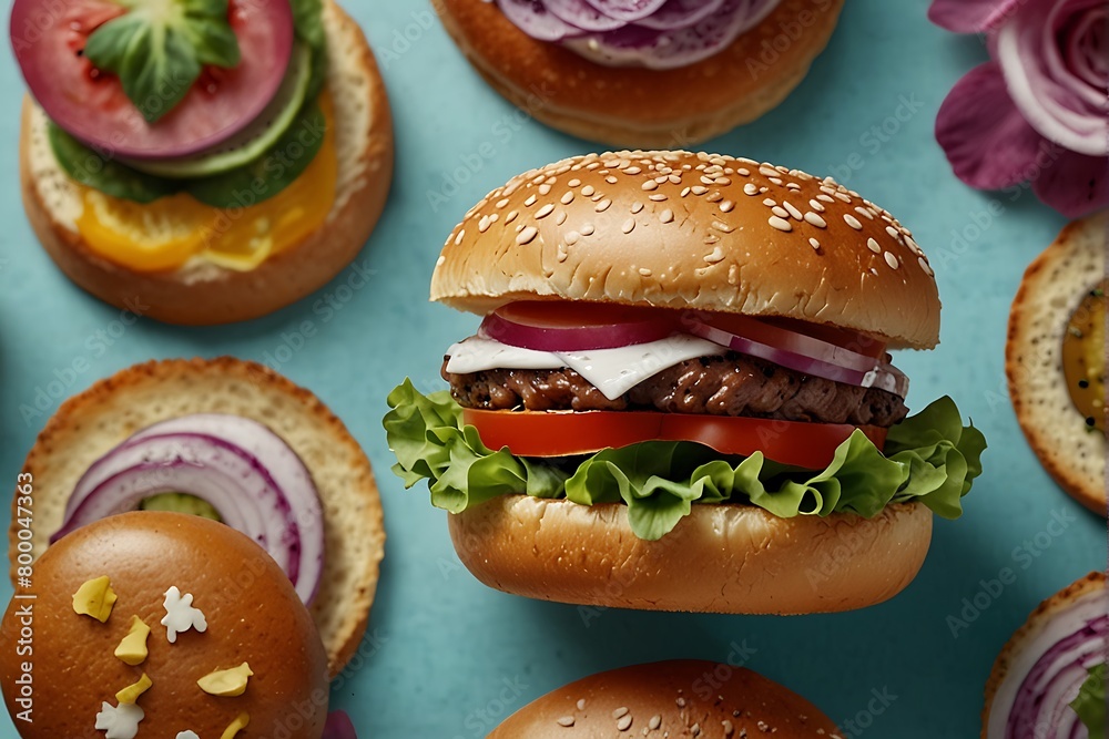 bagel with cheese and ham Spring Euphoria: Burger Extravaganza bagel with cheese and ham Spring Euphoria: Burger Extravaganza