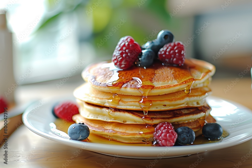 custom made wallpaper toronto digitalStack of delicious pancakes with berries