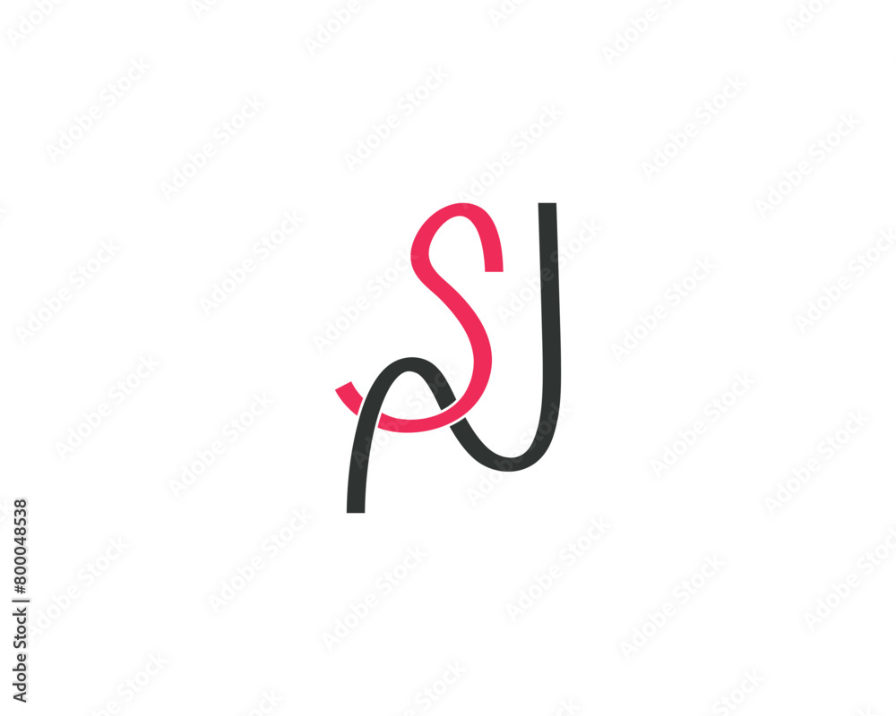 simple alphabet letters NS or SN icon logo simple alphabet letters NS or SN icon logo