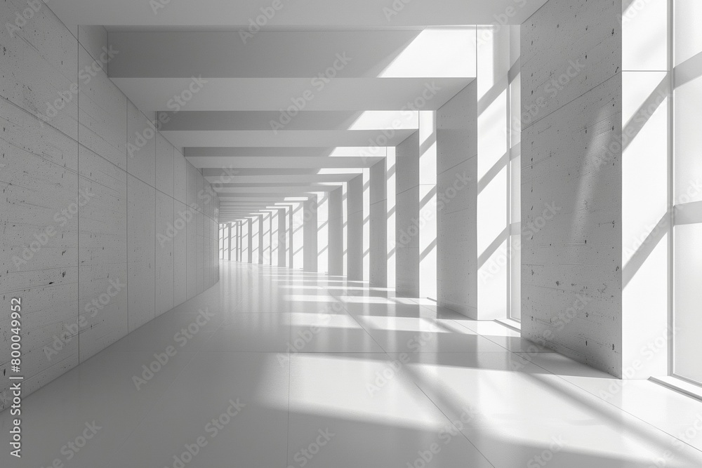 Modern Corridor with Sunlight and Shadows
Modern Corridor with Sunlight and Shadows