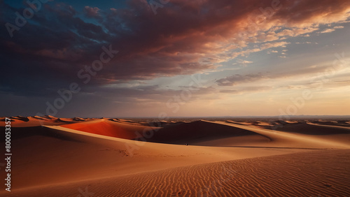 Sunset view to Tin Merzouga dune at Tassili nAjjer national park, Algeria  © Noman
