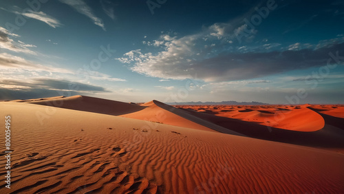 Sunset view to Tin Merzouga dune at Tassili nAjjer national park  Algeria 