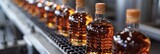 Whiskey bottling process in a standard factory production line for optimal search visibility