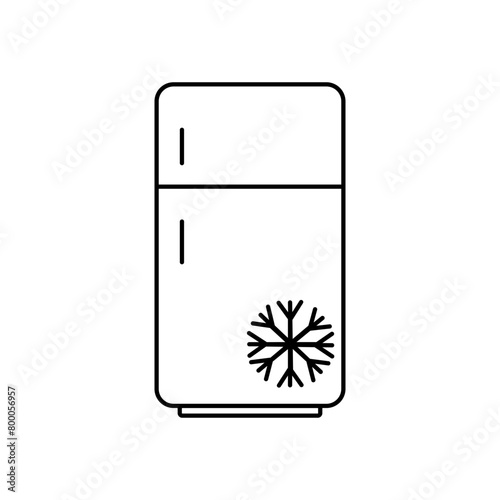 Fridge refrigerator icon in flat style. Freezer container vector illustration on white isolated background. Fridge business concept.
