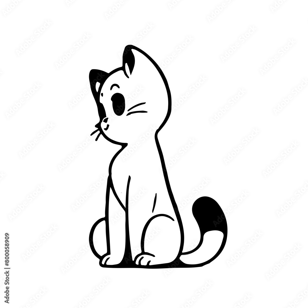 Fototapeta premium Cute cat in the moment