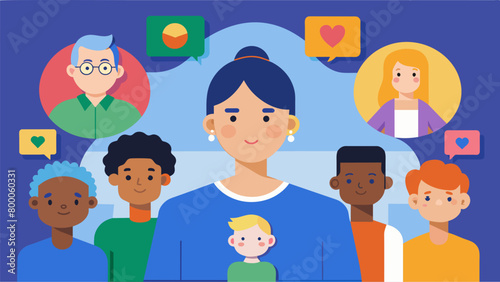 A video of individuals of different ages and backgrounds sharing their personal stories of being autistic and finding pride in their identity.. Vector illustration