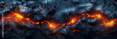 Lava texture background. Hot glowing lava closeu, Black volcanic stones fiery lava HD texture background Highly Detailed 