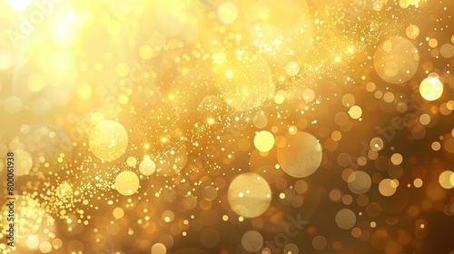 gold abstract background, gold glitter glow and bokeh light , Generative Ai