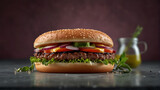 hamburger on table Spring Euphoria: Burger Extravaganza
