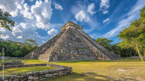 Chichen Itza's El Castillo pyramid, Mayan ruins, historical site photo