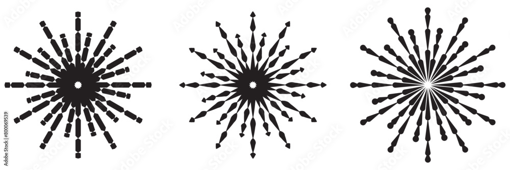 Sunburst element. Radial stripes background. Vector illustration. Sunburst element. Starburst, radial stripes. Set of ray, beam. Vector illustration. Sunburst element. Radial stripes background. Vector illustration. Sunburst element. Starburst, radial stripes. Set of ray, beam. Vector illustration.
