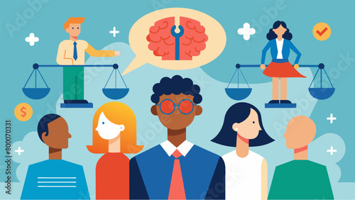 A successful lawsuit is won against a company that discriminated against a neurodivergent employee setting a precedent for fair treatment and. Vector illustration