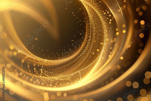 Golden Abstract Background, Spiral Lines photo