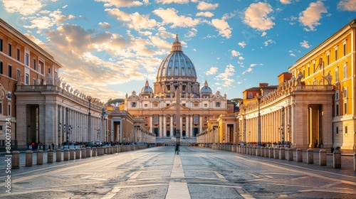 Panoramic view of the Vatican City, religious center, historical site photo