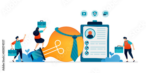 illustration of ideas in candidate acceptance criteria for job vacancies and hiring