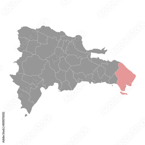 La Altagracia Province map, administrative division of Dominican Republic. Vector illustration. photo