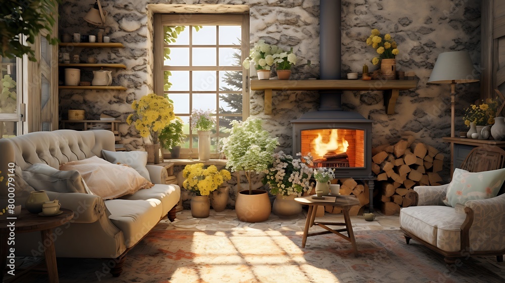Rustic Elegance: Crafting a Cozy French Country Living Room with Time-Worn Charm, Soft Textures, and Inviting Warmth