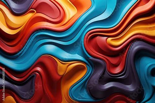 Abstract messy psychedelic mixed vivid plasticine textured multicolor background