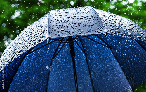 rain drops on umbrella