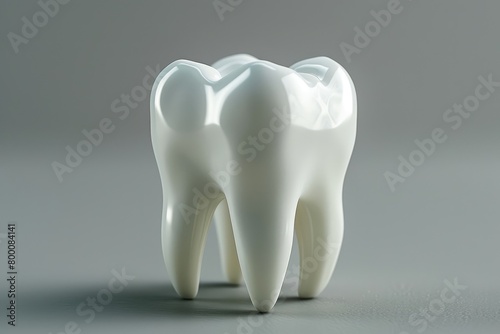 3D rendering of a perfect white tooth