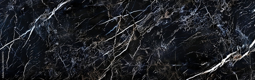 Sophisticated Luxury of Black Marble with White Veining Sophisticated Luxury of Black Marble with White Veining