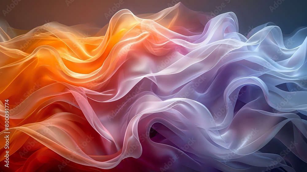 Fototapeta premium Harmonious Forms: Flowing Elegance and Ethereal Glow