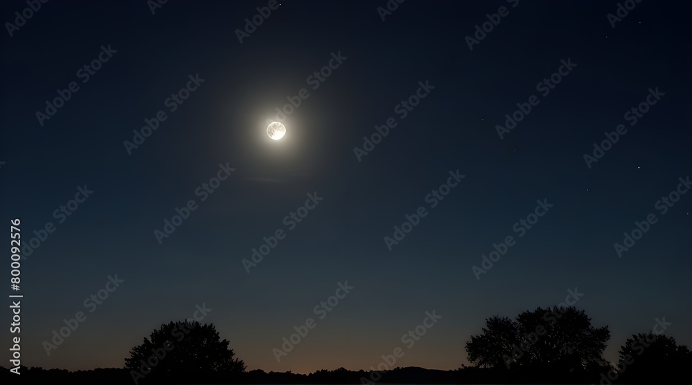Panoramic view of the moon out in the space.generative.ai Panoramic view of the moon out in the space.generative.ai