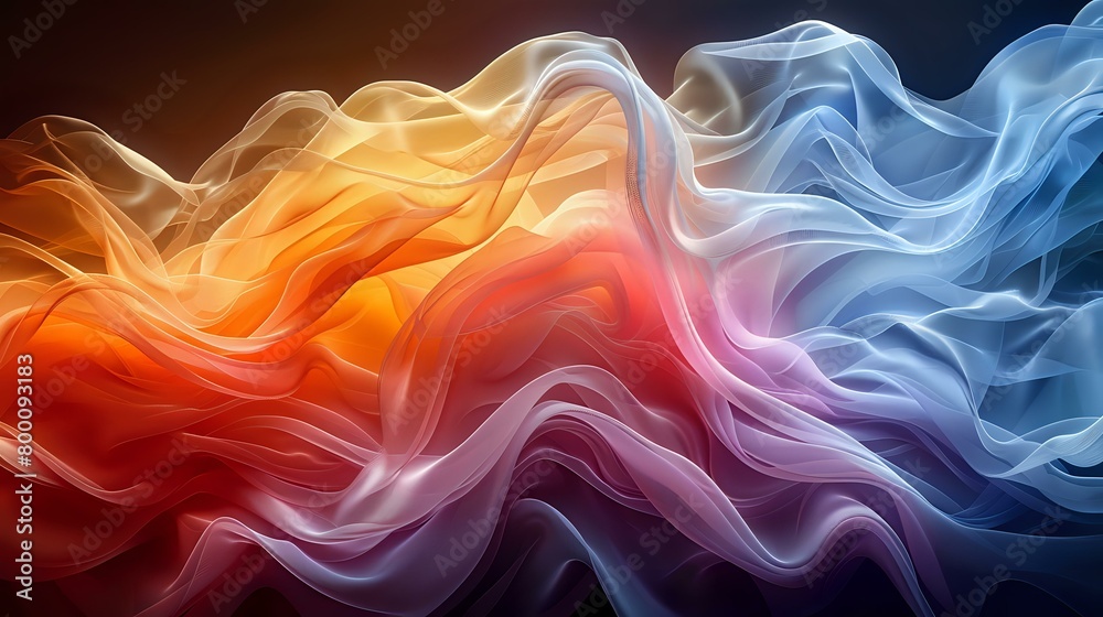 Fototapeta premium Sensory Elegance: Luminous Gradients and Fluidity