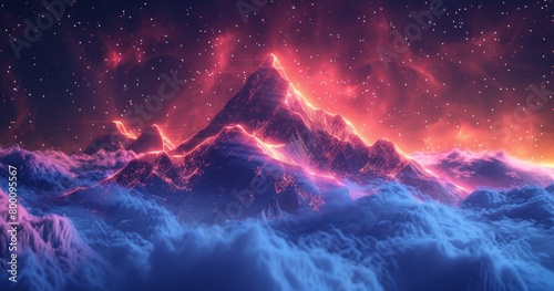 Triumphant Journey: Majestic Sunrise Illuminates the Path to Success at Mountain Summit, Abstract 4K Wallpaper
