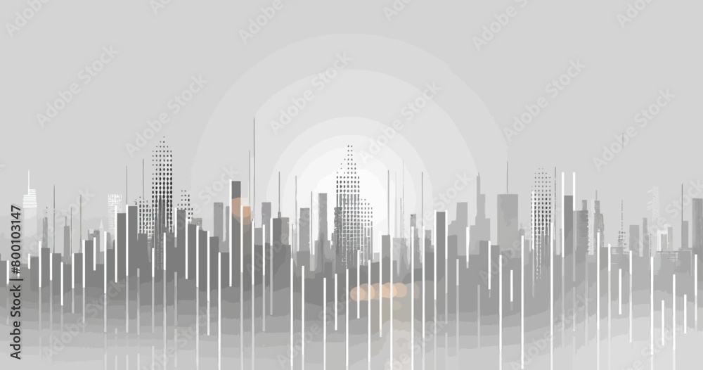 a cityscape with a lot of tall buildings