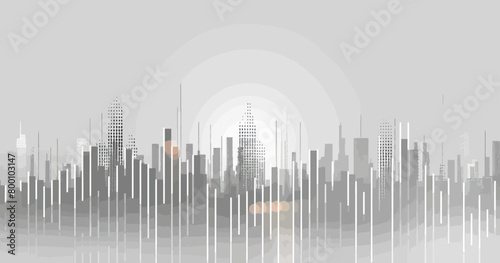 a cityscape with a lot of tall buildings