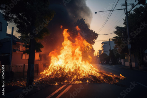 都市, 建築, 都市火災, 火事, 火, 炎, 災害, city, architecture, urban fire, flames, disaster