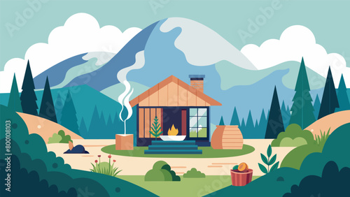 Explore a wellness retreat in the mountains offering a unique sauna experience infused with locally grown herbs and essential oils providing both.