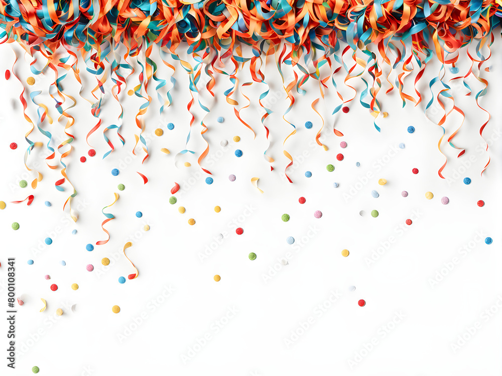 Naklejka premium Abstract background composed of colorful ribbons and floral fragments, holiday celebrations, wedding invitations, leaving space for text