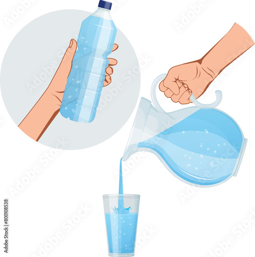 Descubra a essência da hidratação com nossa coleção de água potável, água potável e água mineral. Cada imagem capta a pureza e a vitalidade da água, recurso indispensável à vida