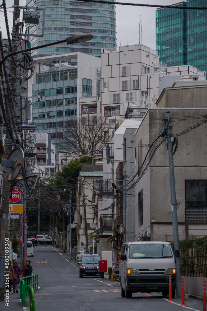 Obraz premium 東京赤坂6丁目の氷川坂風景