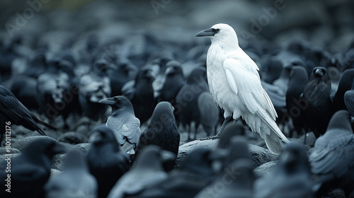White crow, Generative AI.