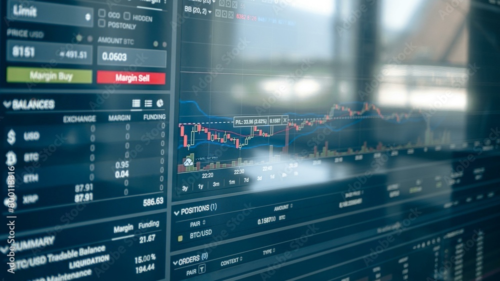 Fototapeta premium stock market chart